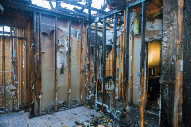 Professional Fire Damage Removal technician working in Rochelle, IL